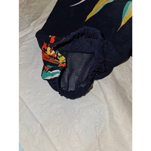 Eva Mendes Women's Floral Dress Size Medium Navy Blue - Picture 5 of 10